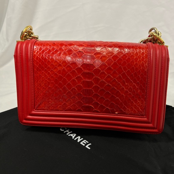 CHANEL
Red Python And Leather Medium Boy Flap Bag - Picture 9 of 13